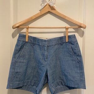 J. Crew Chambray Cotton-Linen Women's Bermudas